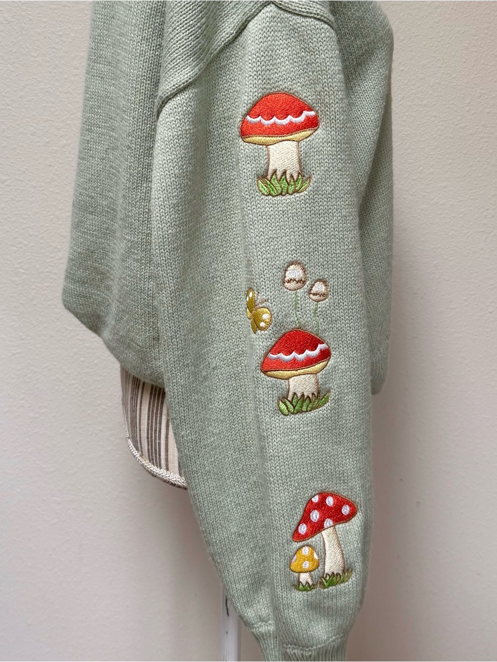 Hello Kitty Mushroom Cardigan Sage Green Kawaii Fairy Grunge Sanrio Hot Topic - Picture 7 of 7
